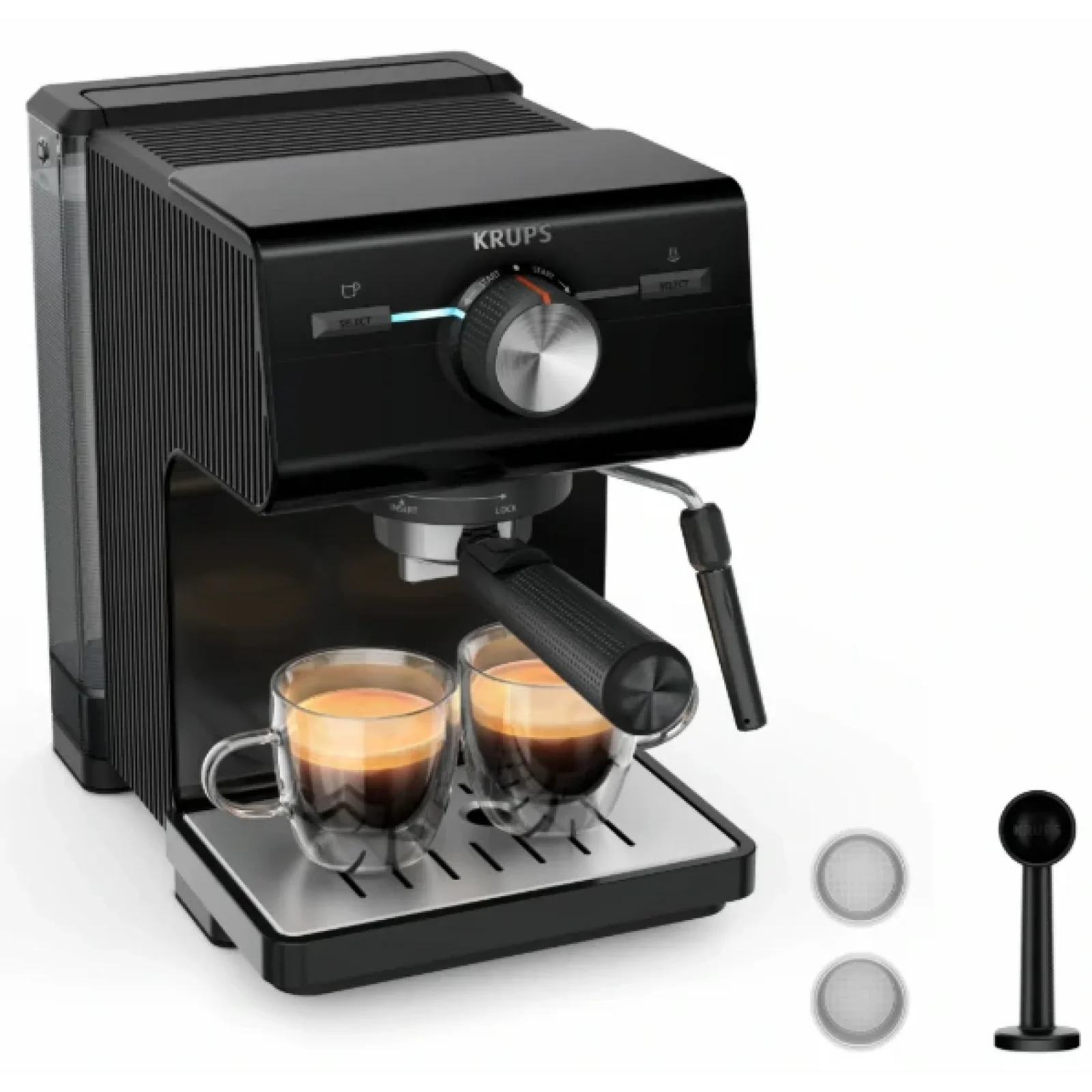 Кофеварка эспрессо Krups XP381810 OPIO BLK UA