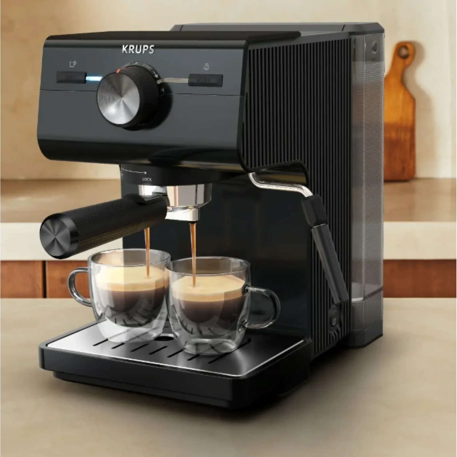 Кофеварка эспрессо Krups XP381810 OPIO BLK UA