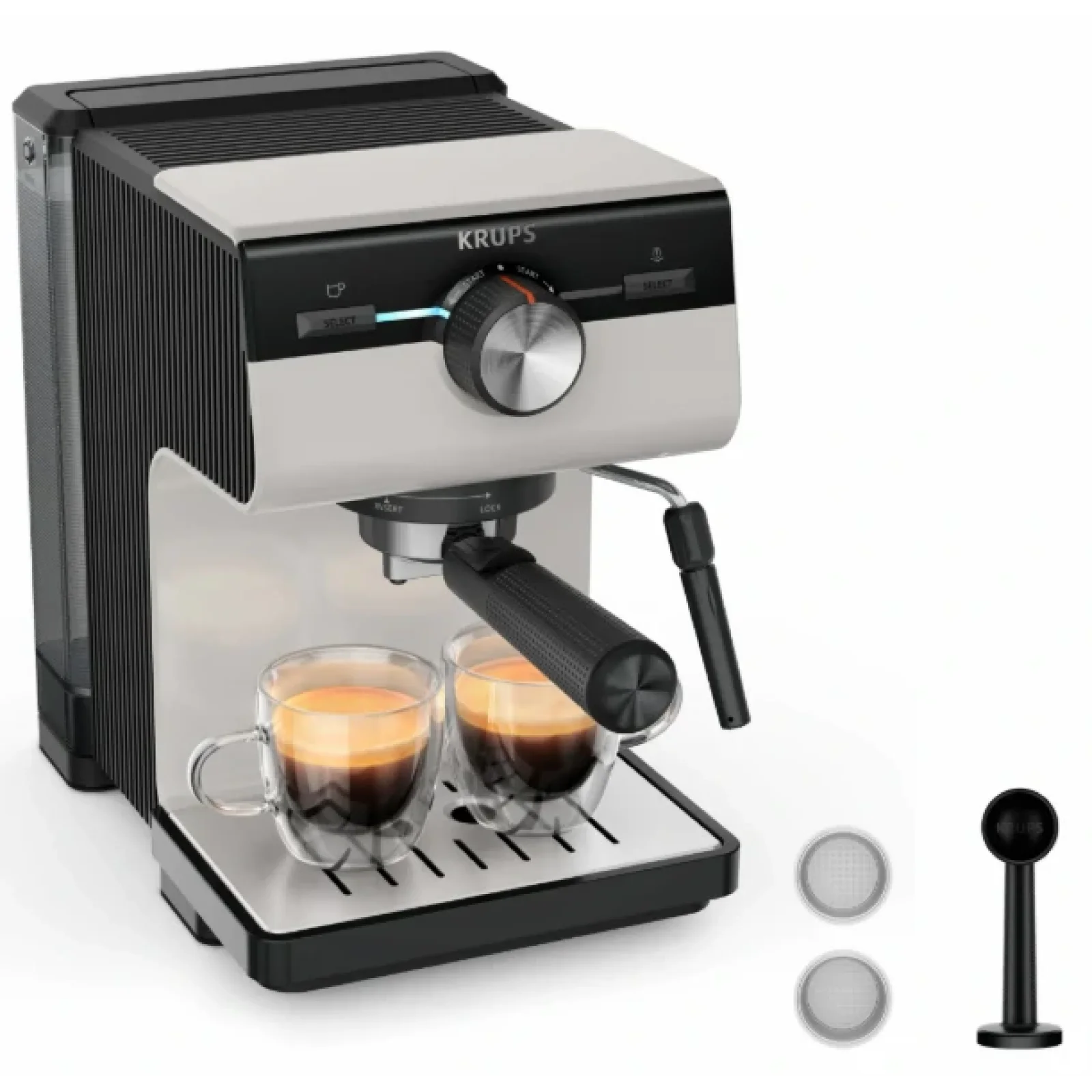 Кофеварка эспрессо Krups XP381810 OPIO GREY UA
