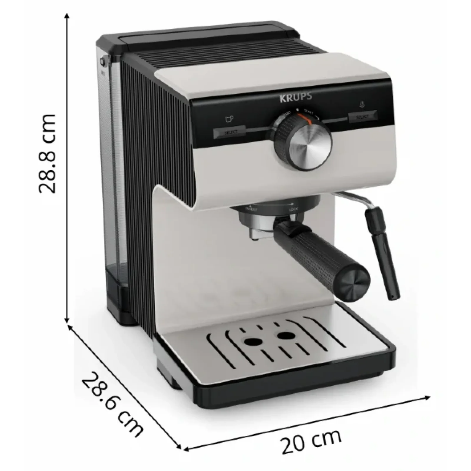 Кофеварка эспрессо Krups XP381810 OPIO GREY UA