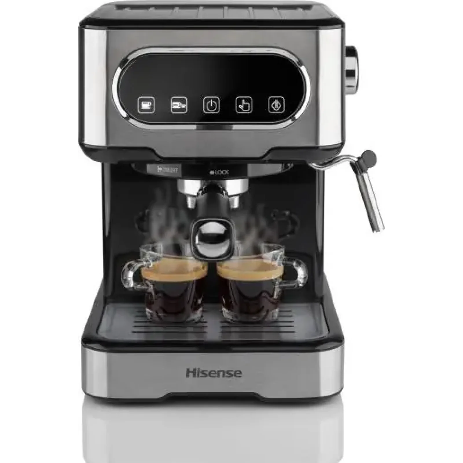 Ріжкова кавоварка еспресо Hisense HESCM15DBK UA