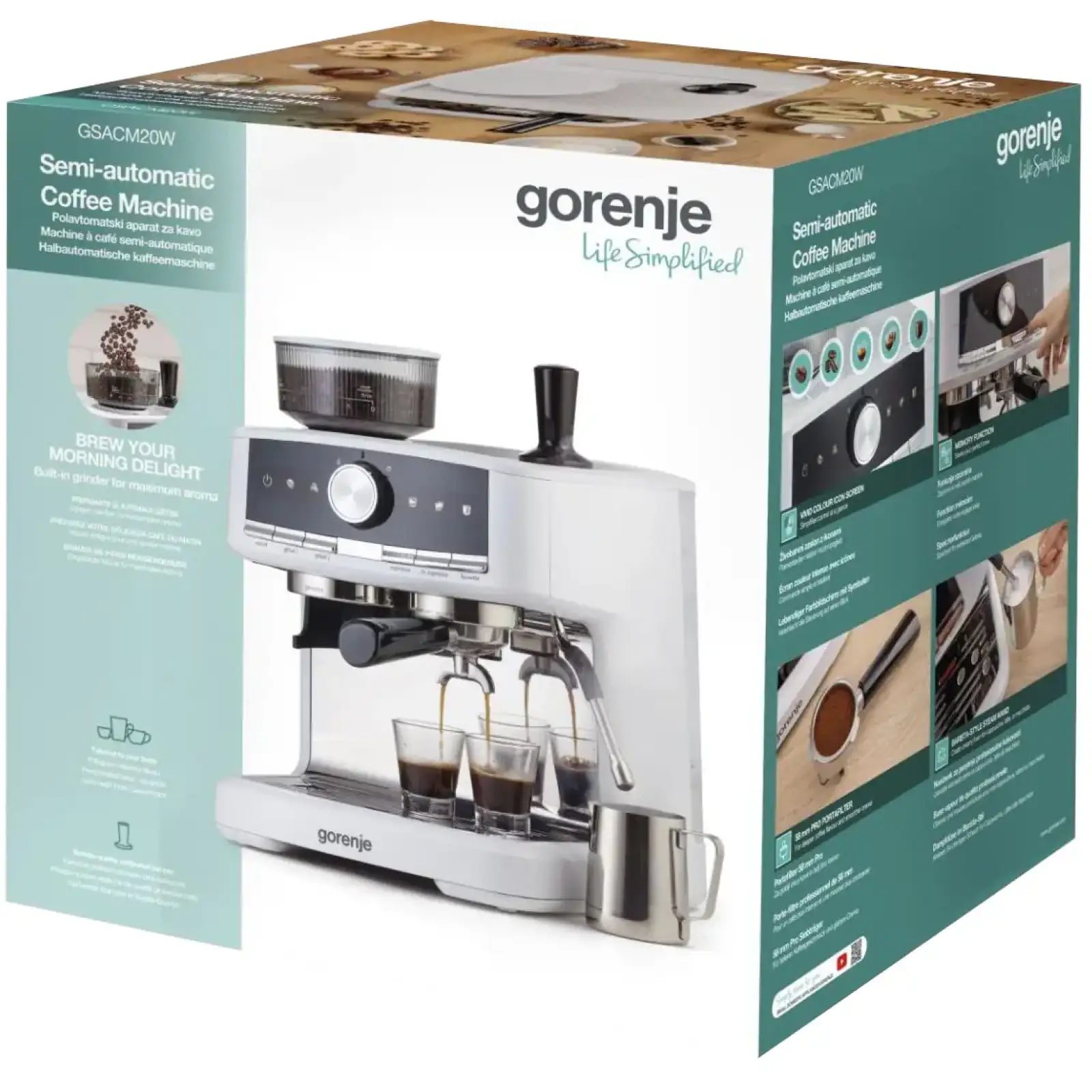 Кавоварка еспресо Gorenje GSACM20W (CMP0001-GS) UA