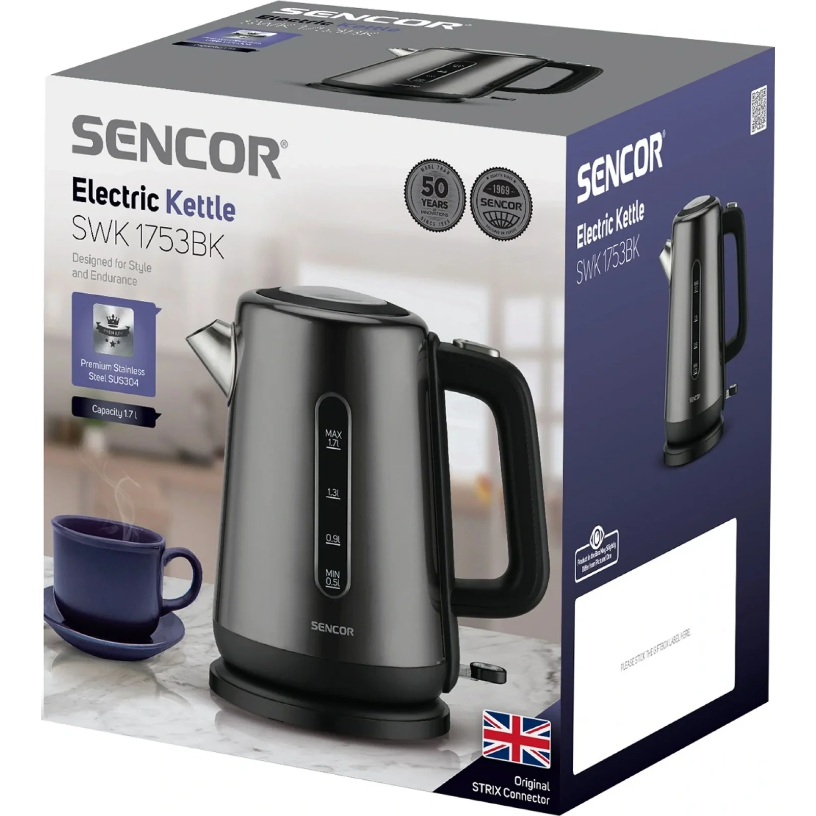 Електрочайник Sencor SWK 1753BK UA