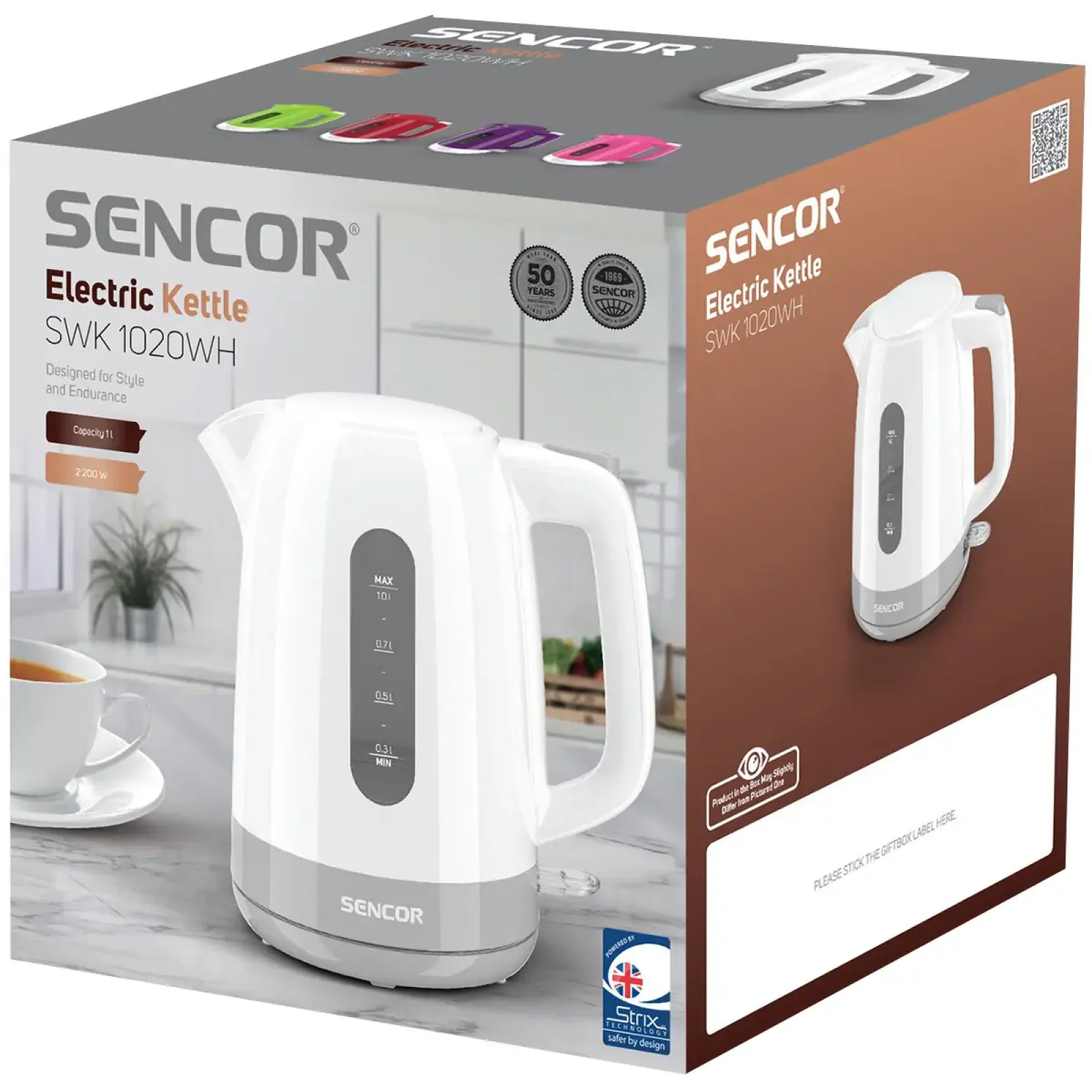 Електрочайник Sencor SWK 1020WH UA