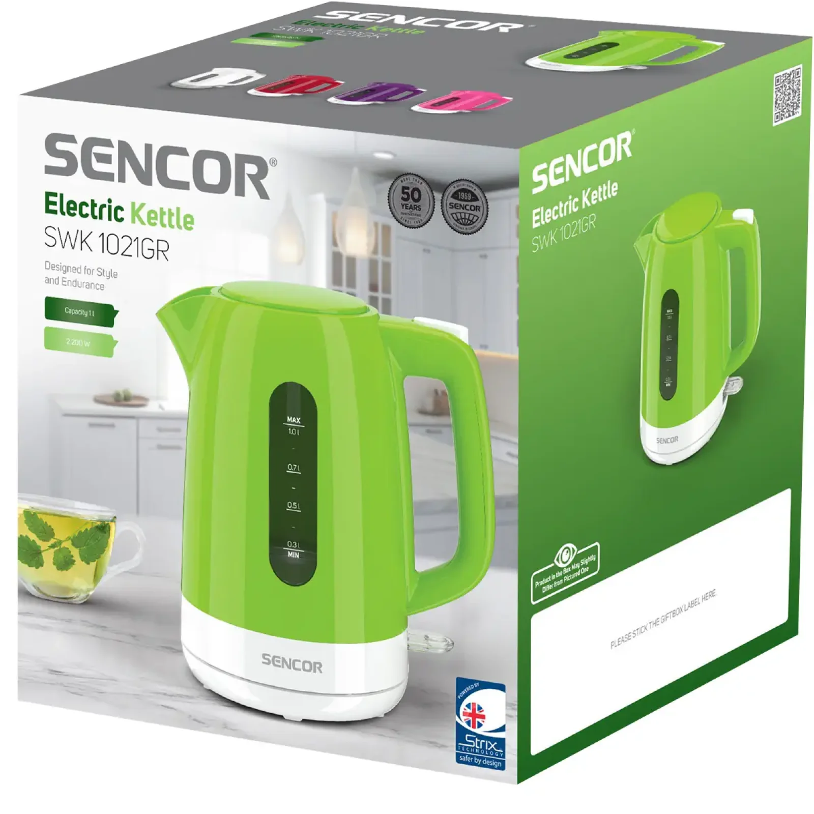 Електрочайник Sencor SWK 1021GR UA