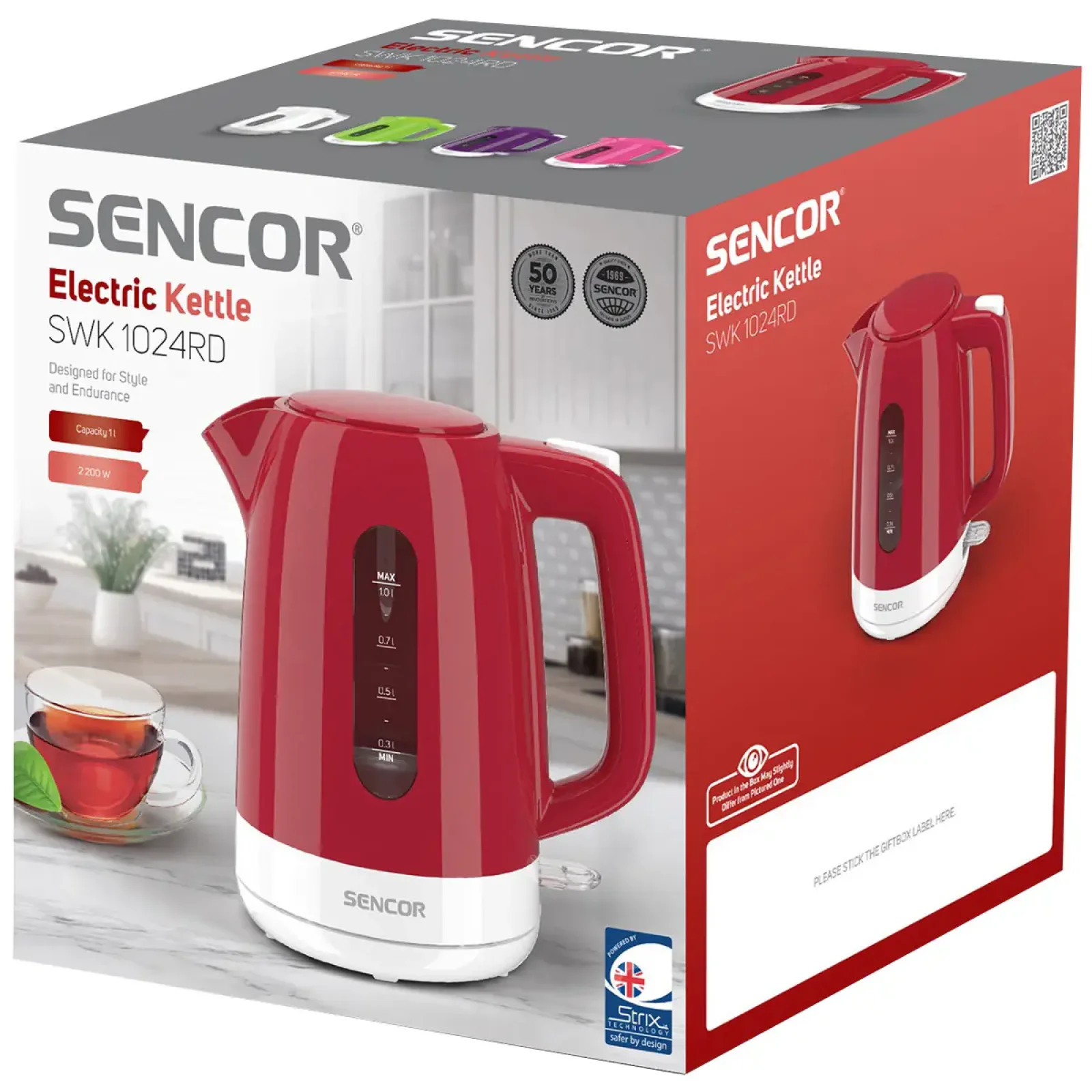 Електрочайник Sencor SWK 1024RD UA