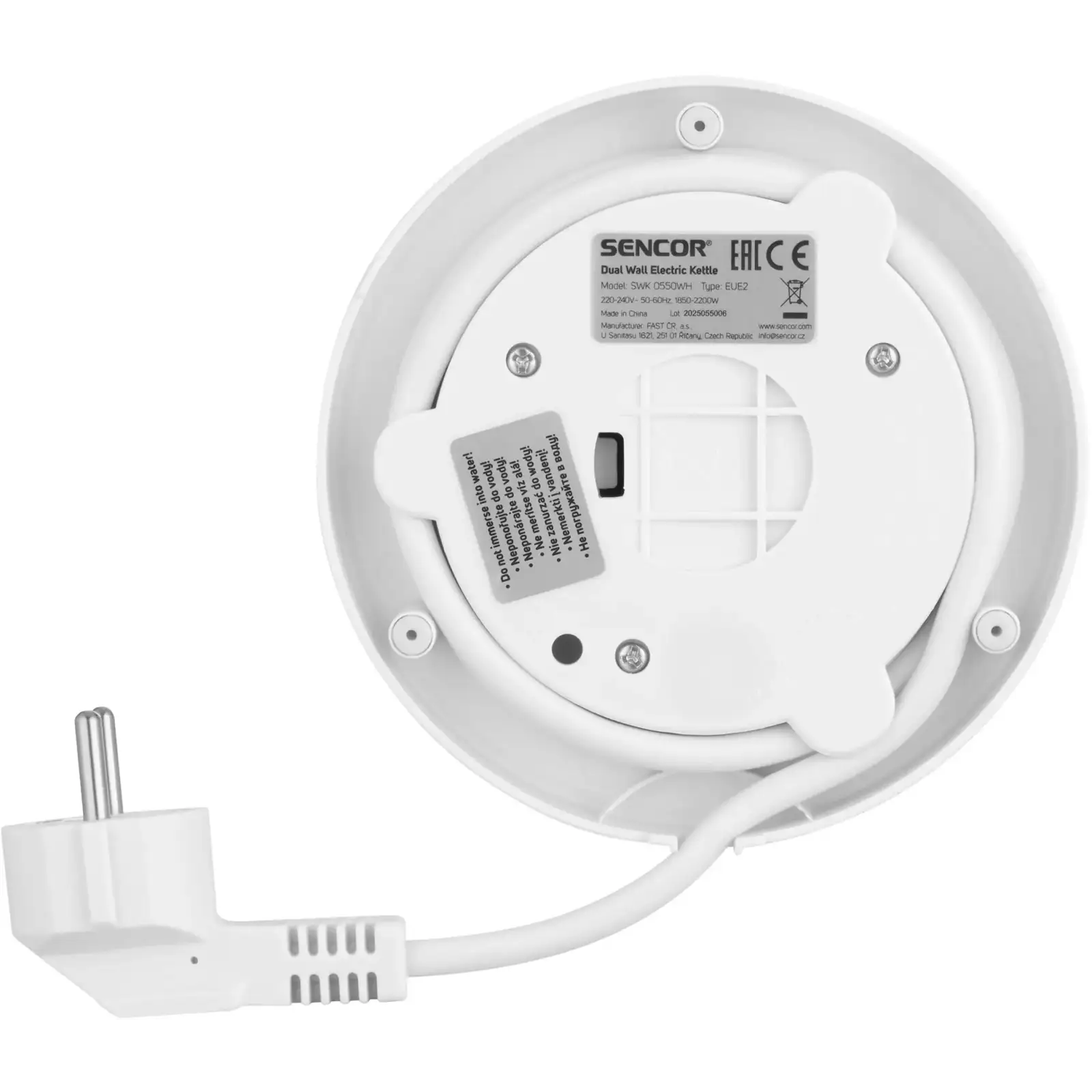 Електрочайник Sencor SWK 0550WH UA