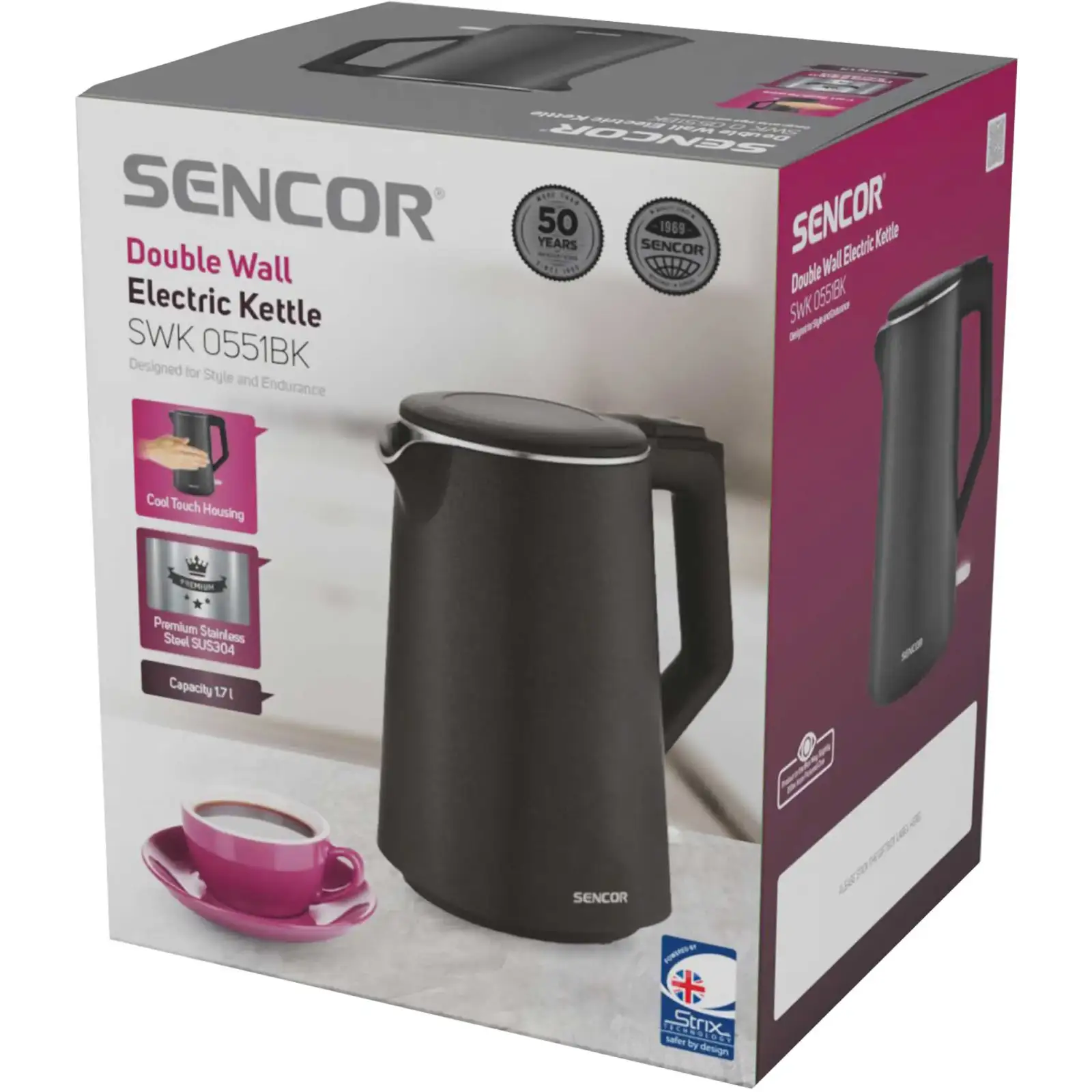 Електрочайник Sencor SWK 0551BK UA