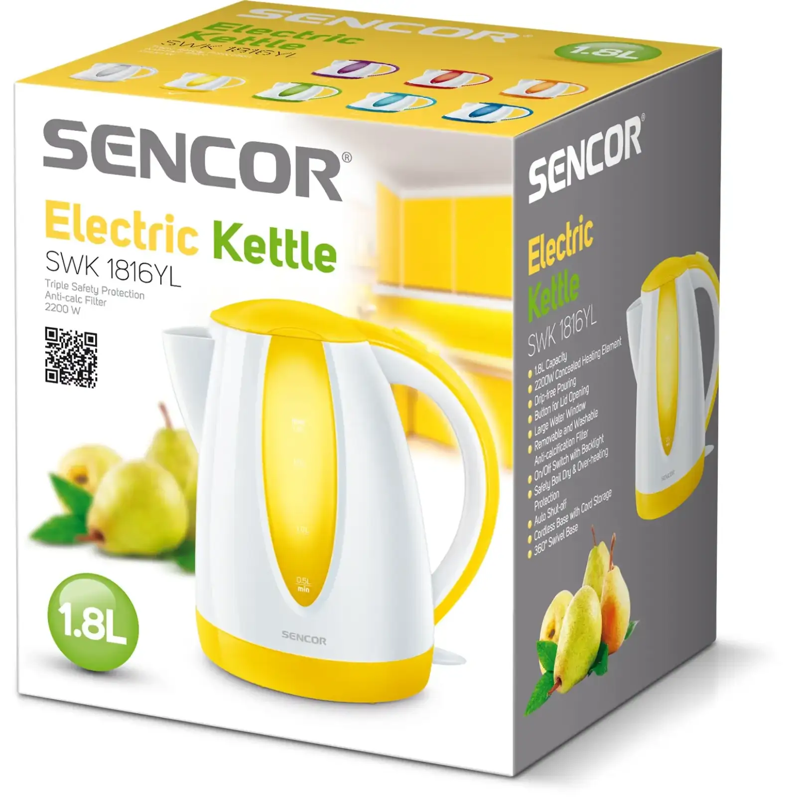 Електрочайник Sencor SWK 1816YL UA