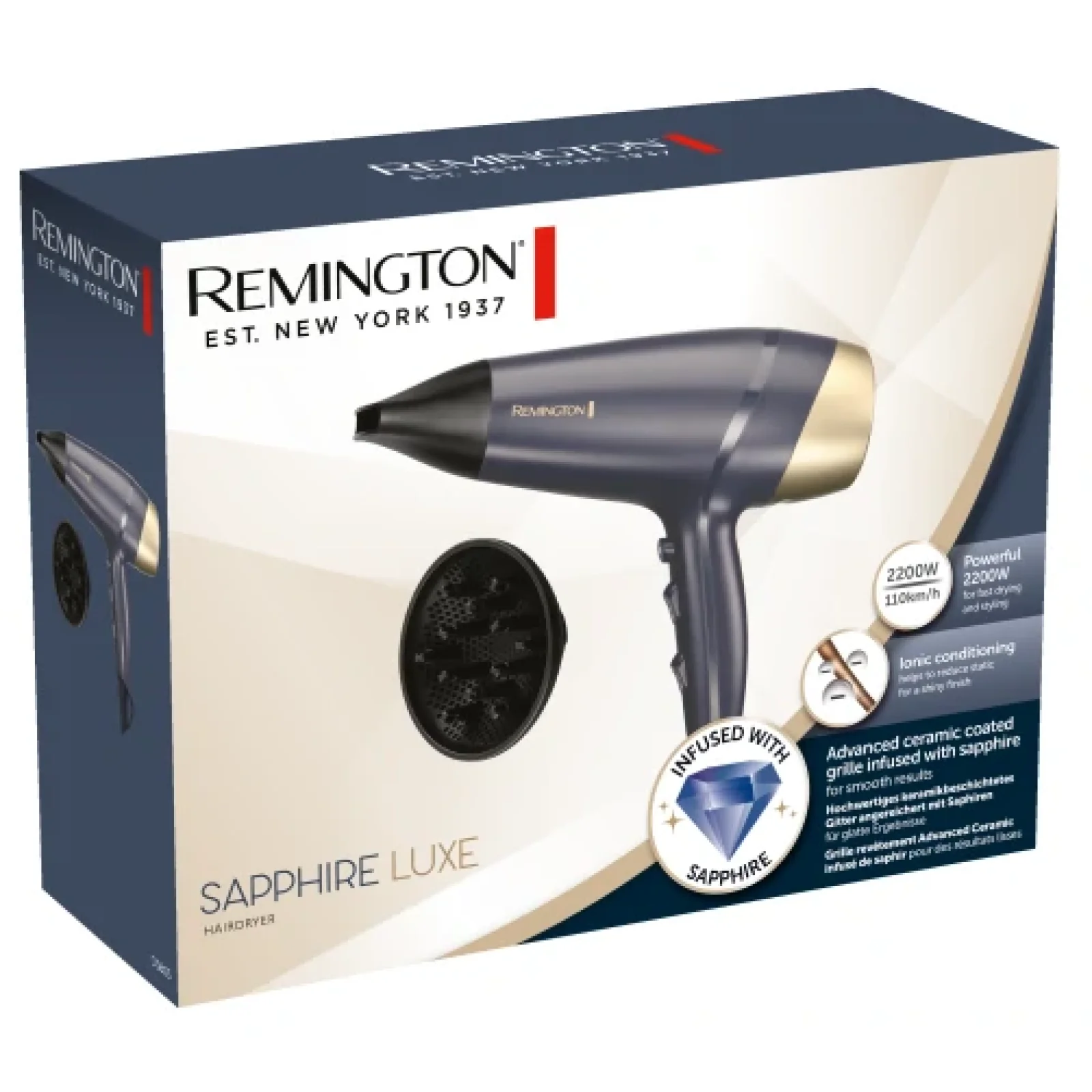 Фен Remington D5805 Sapphire Luxe Hairdryer UA