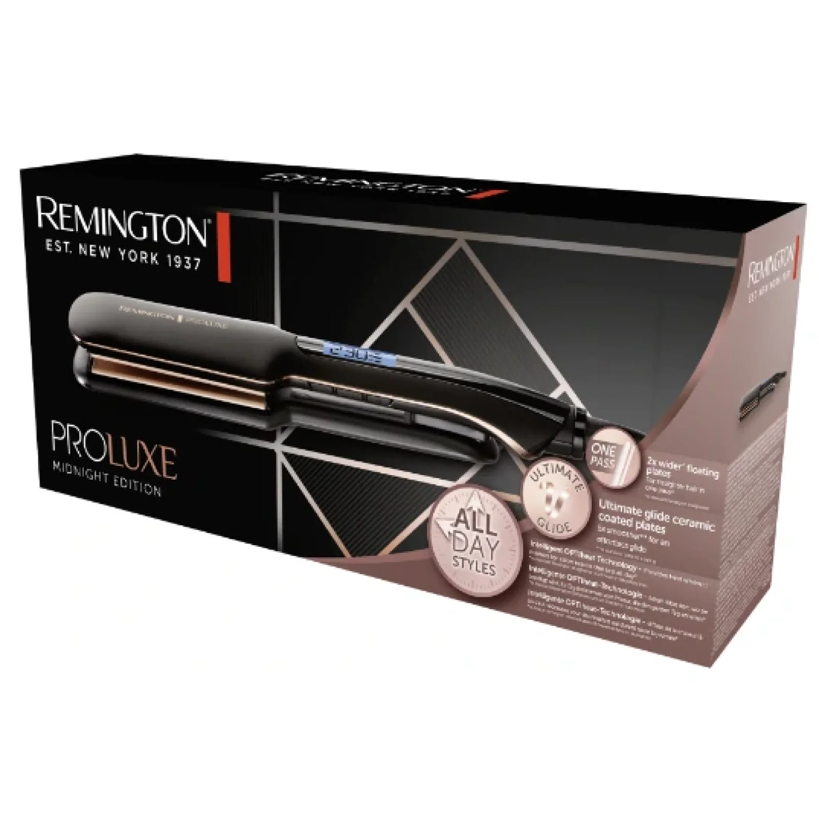 Выпрямитель волос Remington S9150B PROluxe Midnight Wide Plate Straightener UA