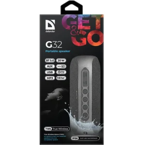 Портативна акустика DEFENDER (65232)G32 20Вт, чорний UA
