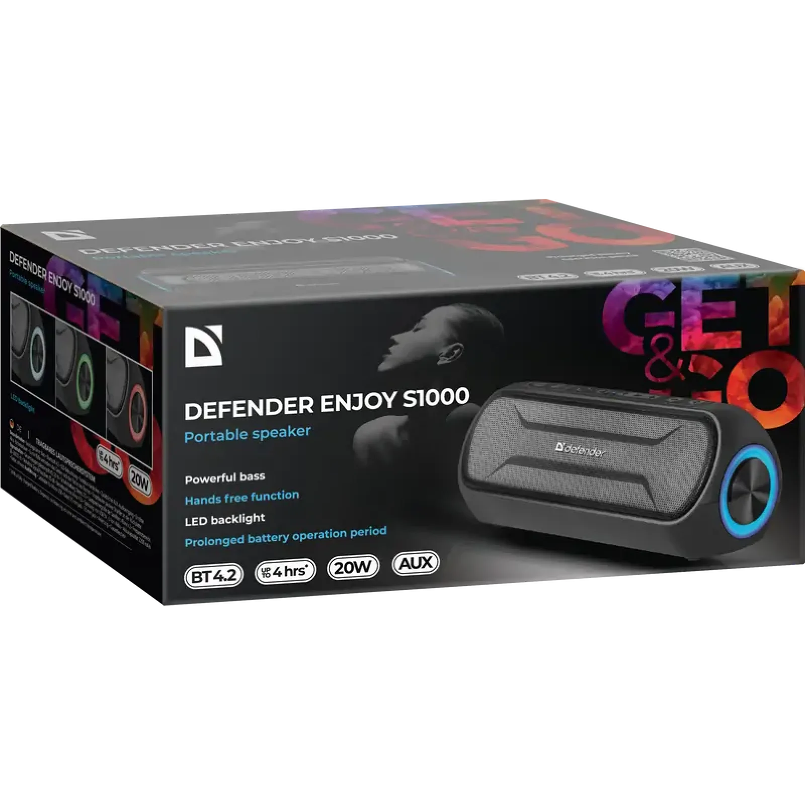 Портативна акустика DEFENDER (65688) Enjoy S1000 20Вт, black UA
