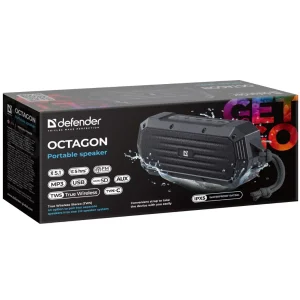 Портативная акустика DEFENDER (65039) Octagon 5Вт, FM/microSD/USB/TWS, black UA