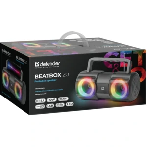 Портативна колонка Defender Beatbox 20 20Вт, Black (65420) UA