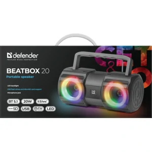 Портативна колонка Defender Beatbox 20 20Вт, Black (65420) UA