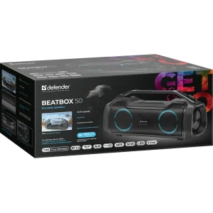 Портативная акустика Defender Beatbox 50 Black (65950) UA