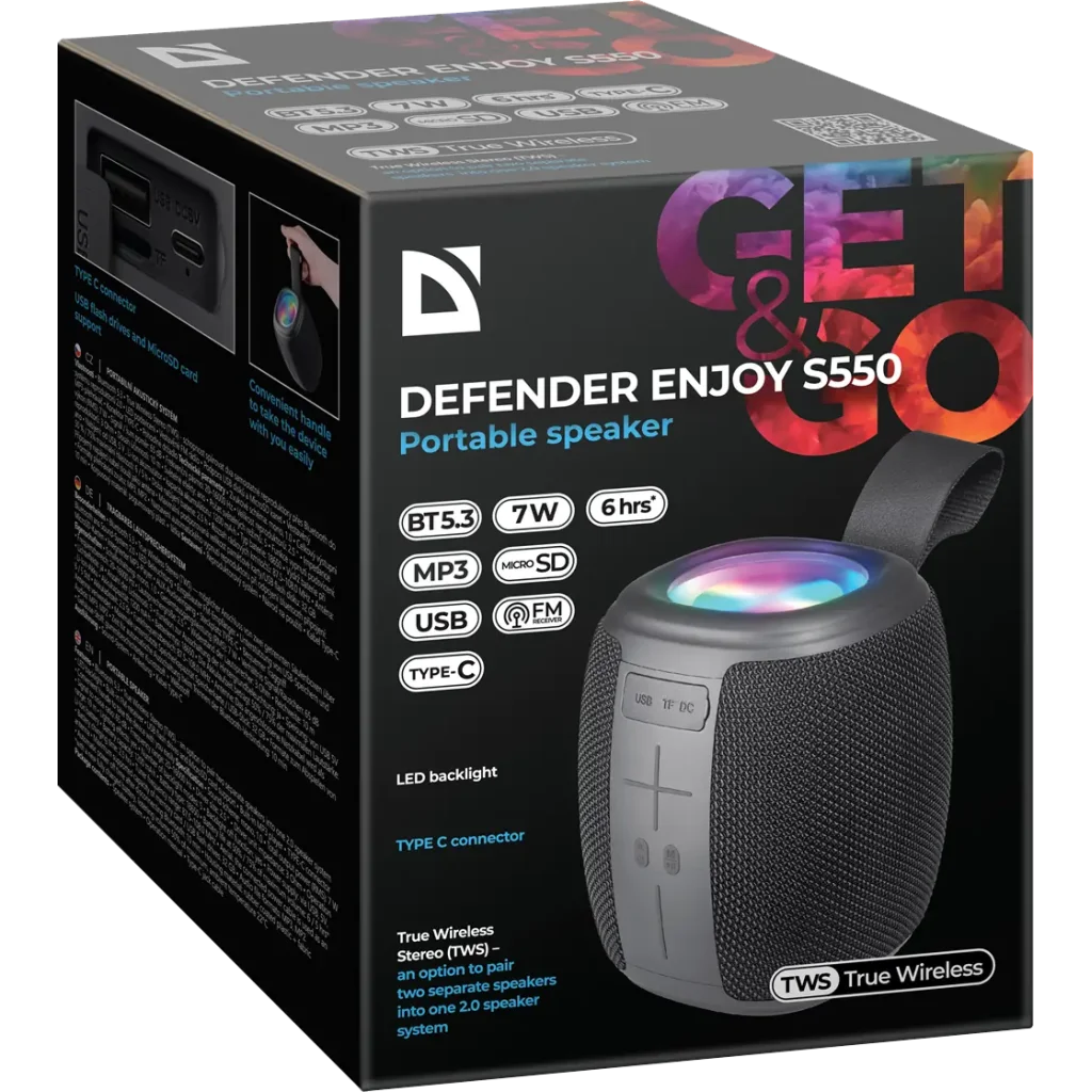 Портативна акустика Defender Enjoy S550 Black (65553) UA
