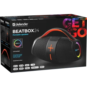 Портативна акустика DEFENDER (65324) Beatbox 24 25Вт, BT/FM/TF/USB/AUX/TWS Black UA