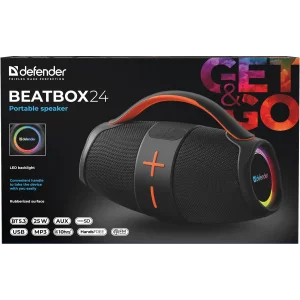 Портативна акустика DEFENDER (65324) Beatbox 24 25Вт, BT/FM/TF/USB/AUX/TWS Black UA