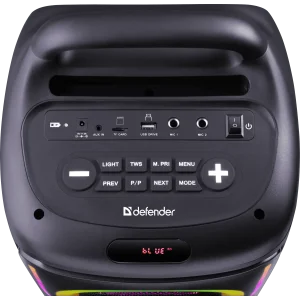 Портативна акустика DEFENDER (65175) Boomer 75 75Вт, BT/FM/USB/TF/AUX/straps Black UA