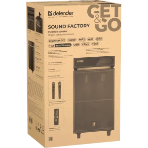 Портативна акустика DEFENDER (65093) Sound Factory 140Вт, BT/USB/TF/FM/15