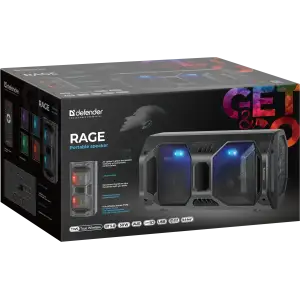 Портативна колонка Defender Rage 50 W Black (65109) UA