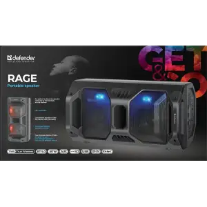 Портативна колонка Defender Rage 50 W Black (65109) UA