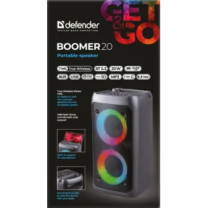 Портативна акустика Defender Boomer 20 20 W Black (65820) UA
