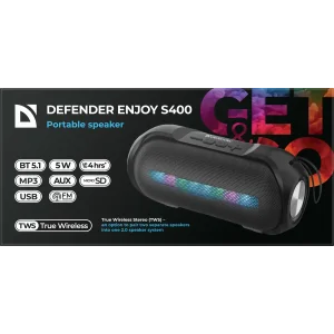 Портативна акустика Defender Enjoy S400 5Вт Black (65399) UA