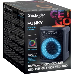Портативная акустика Defender Funky 10Вт Black (65053) UA