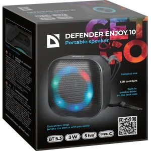 Портативна акустика Defender Enjoy 10 3Вт Black (65009) UA