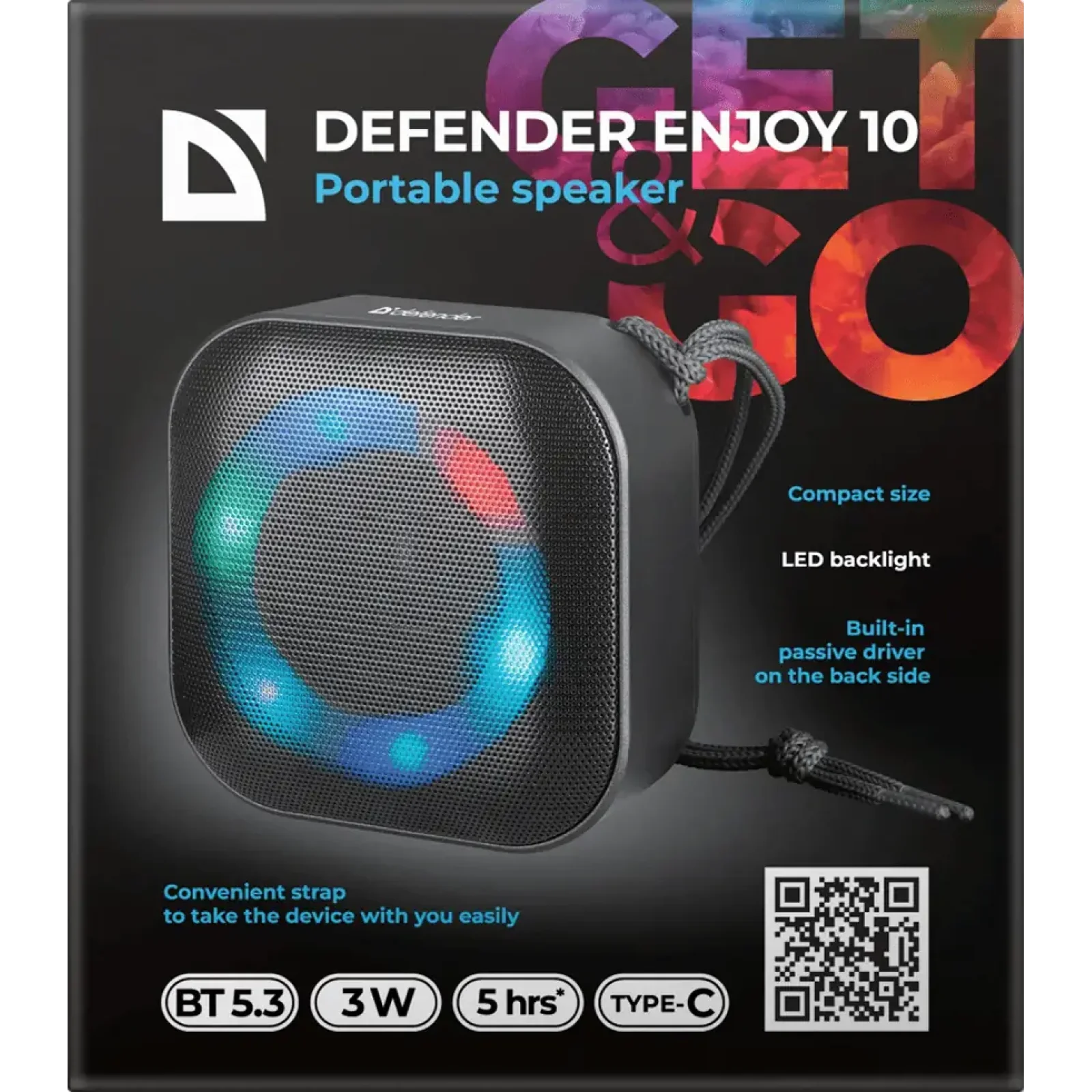 Портативна акустика Defender Enjoy 10 3Вт Black (65009) UA