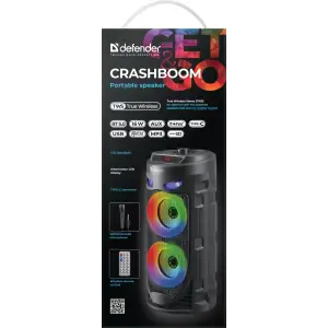 Портативна колонка Defender Crashboom 16Вт Black (65085) UA
