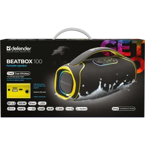 Портативна акустика Defender Beatbox 100 100Вт Black (65113) UA