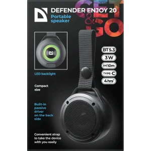 Портативна акустика Defender Enjoy 20 3Вт Black (65920) UA