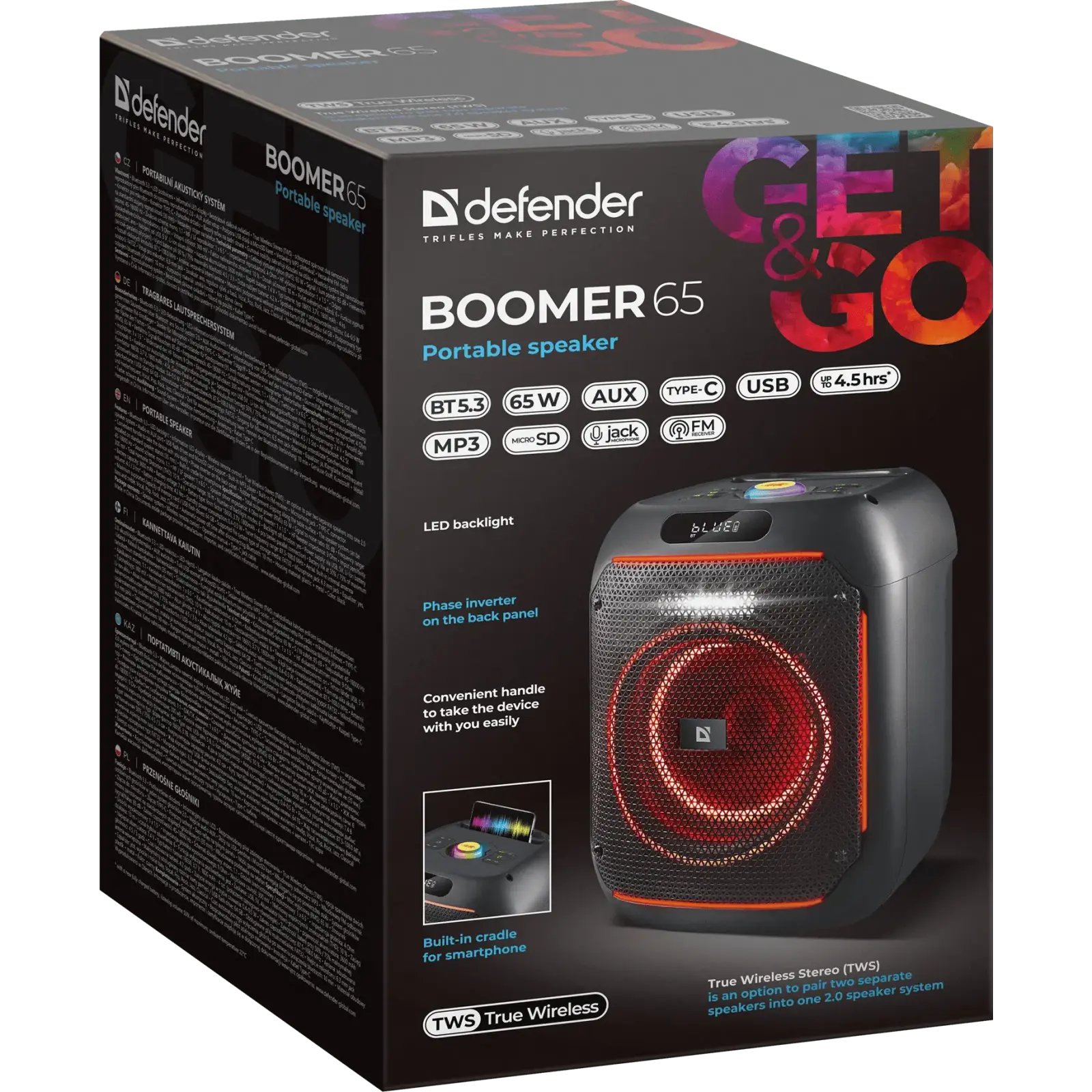 Портативна колонка Defender Beatbox 65 65Вт Black (65265) UA