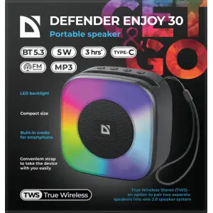 Портативна колонка Defender Enjoy 30 5Вт Black (65930) UA