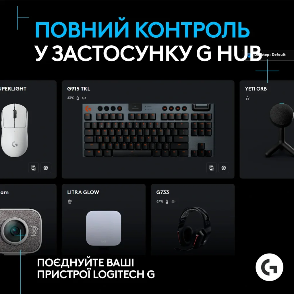 Микрофон Logitech Yeti Orb RGB Gaming with LIGHTSYNC Black (988-000551) UA