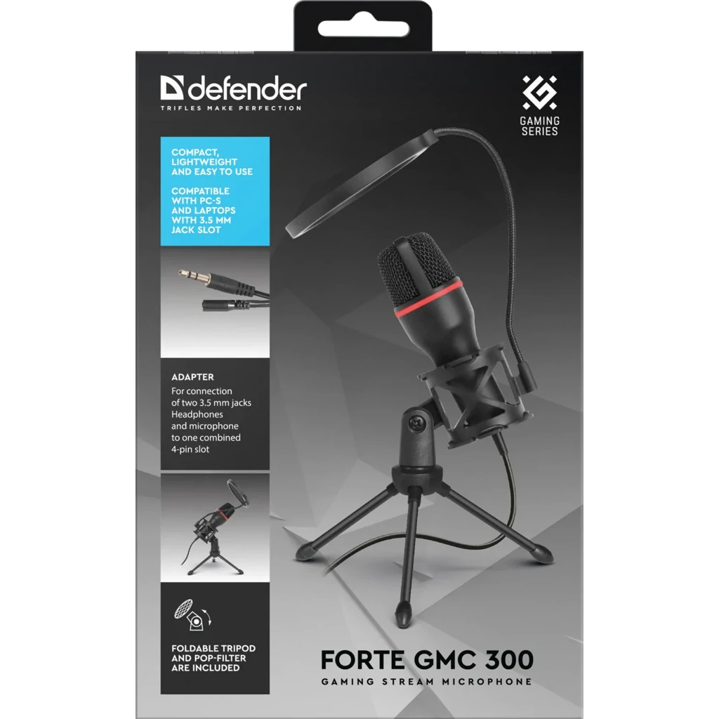 Ігровий стрім мікрофон Defender Forte GMC 300 (64630) UA