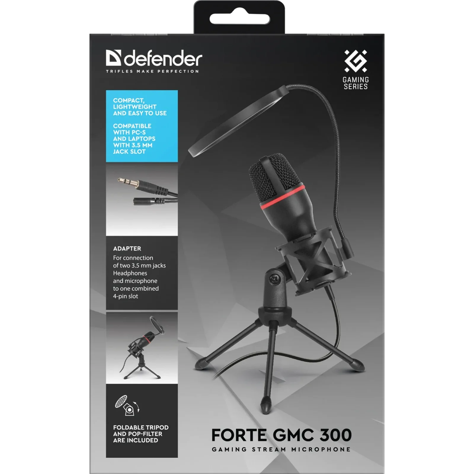 Ігровий стрім мікрофон Defender Forte GMC 300 (64630) UA