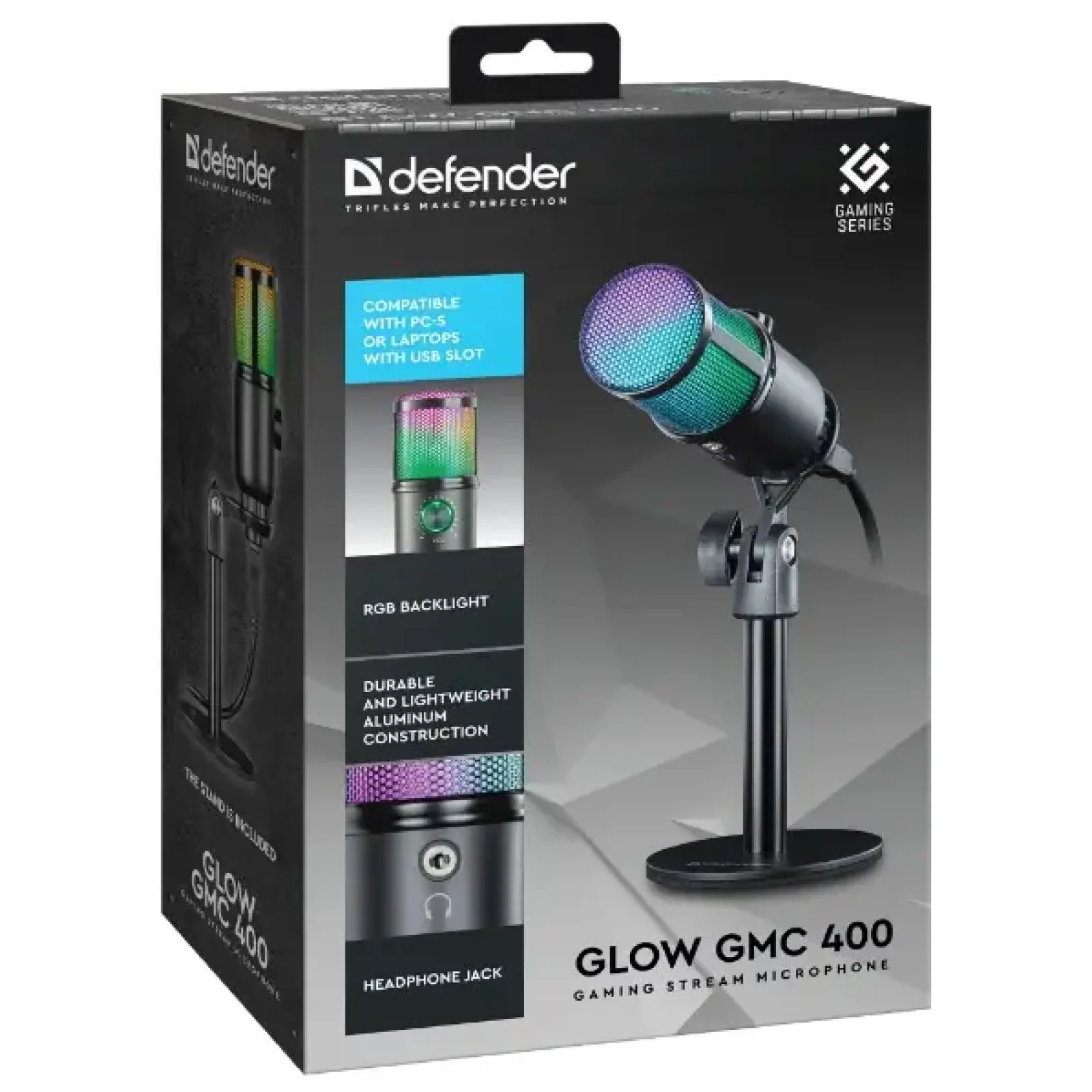 Микрофон Defender Glow GMC 400 USB, RGB (64640) UA