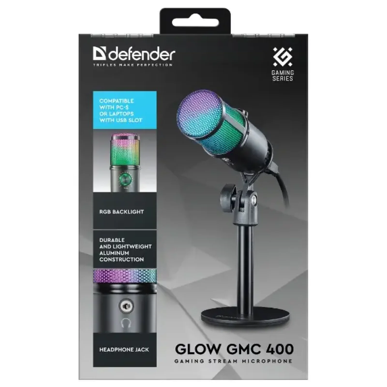 Микрофон Defender Glow GMC 400 USB, RGB (64640) UA