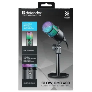 Микрофон Defender Glow GMC 400 USB, RGB (64640) UA