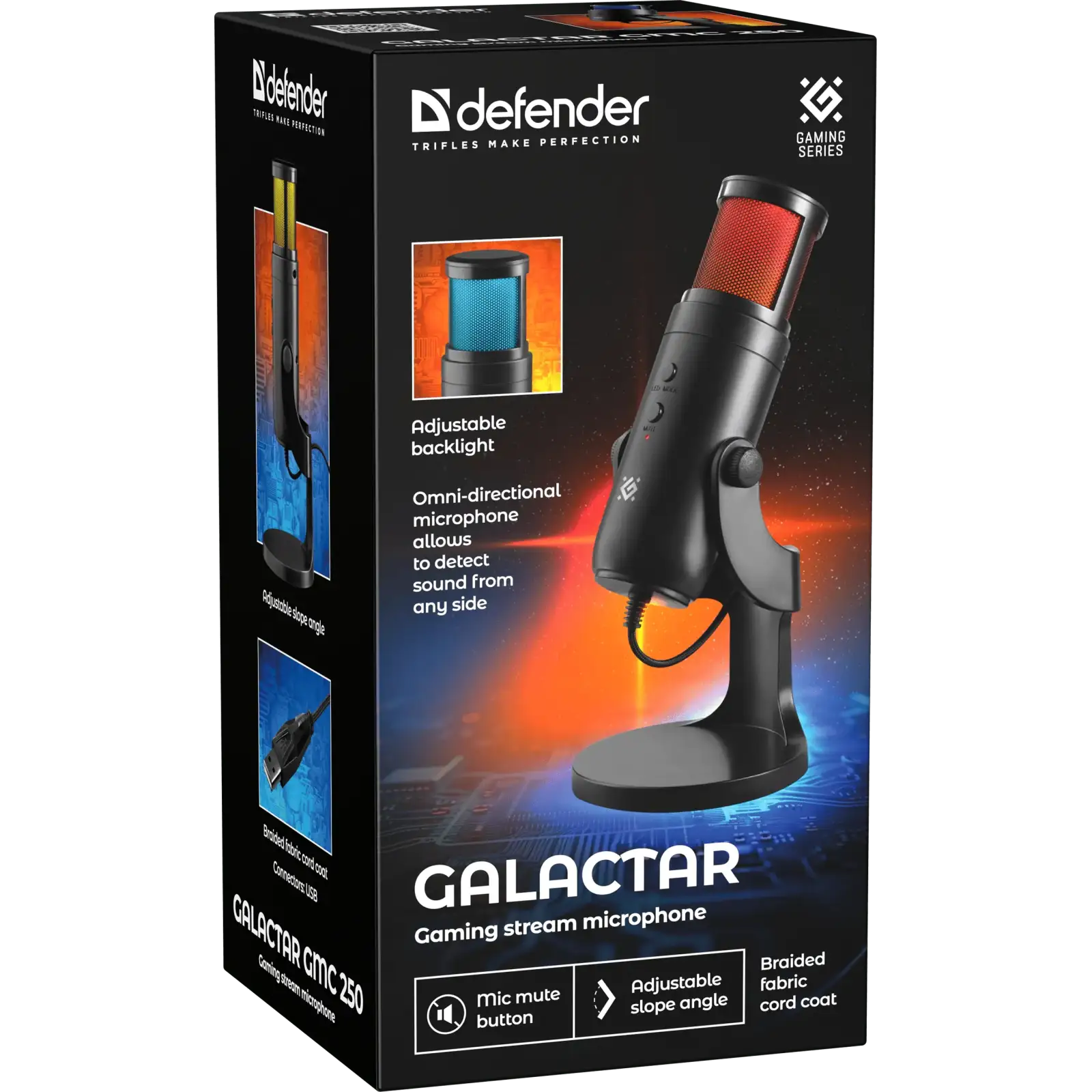 Мікрофон. IT DEFENDER Galactar GMC 250 USB, LED, 1.5 м (64625) UA