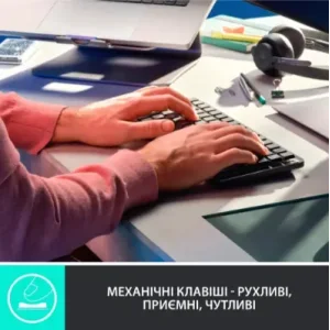 Клавіатура LOGITECH MX Mechanical Mini Minimalist Wireless GRAPHITE-US INT'L-2.4GHZ/BT - TAC (920-010780) UA