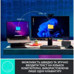 Клавіатура LOGITECH MX Mechanical Mini Minimalist Wireless GRAPHITE-US INT'L-2.4GHZ/BT - TAC (920-010780) UA