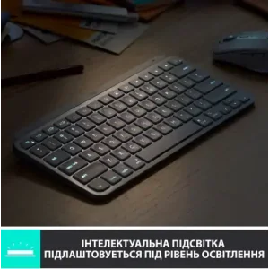 Клавиатура LOGITECH MX Keys Mini Minimalist Wireless, US, Pale Grey (920-010499) UA