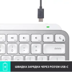 Клавиатура LOGITECH MX Keys Mini Minimalist Wireless, US, Pale Grey (920-010499) UA