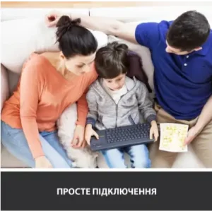 Клавіатура LOGITECH Wireless Touch K400 Plus, US, Black (920-007145) UA